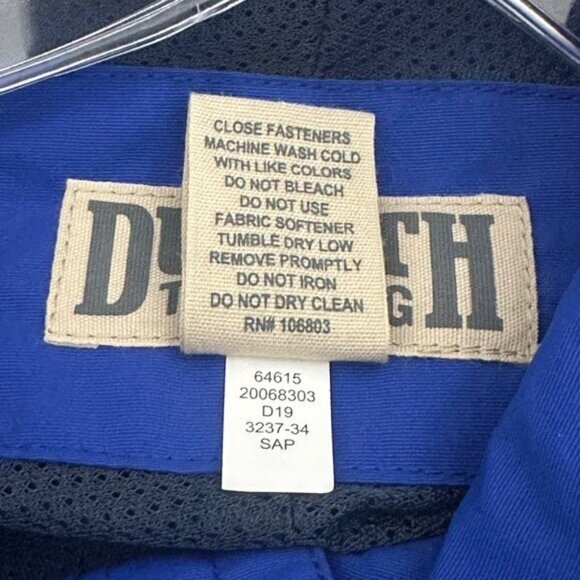 Duluth Trading Co Men's XL Lightweight Grab Jacket Royal Blue Bomber Full Zip - Picture 6 of 6